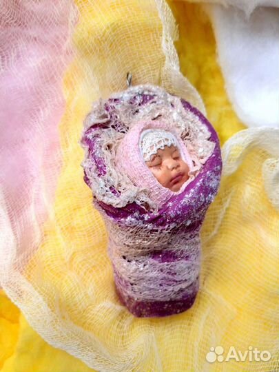 Ватные игрушки малыши-пеленашки