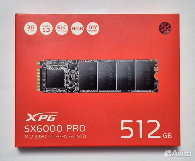 SSD A-Data XPG SX6000 Pro 512Gb NVMe (Новый)