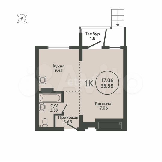 Продам офисное помещение, 35.6 м²