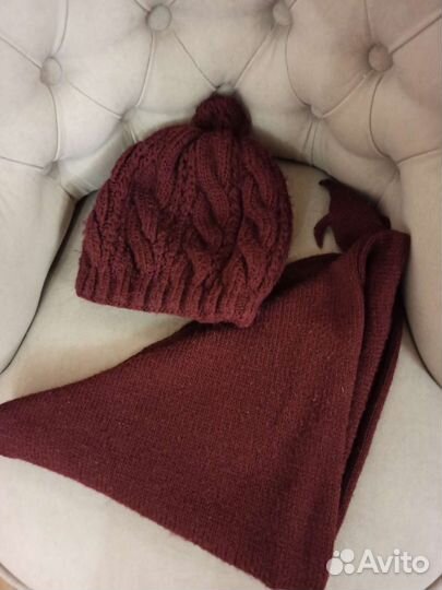 Шапка-берет и косынка(комплект)