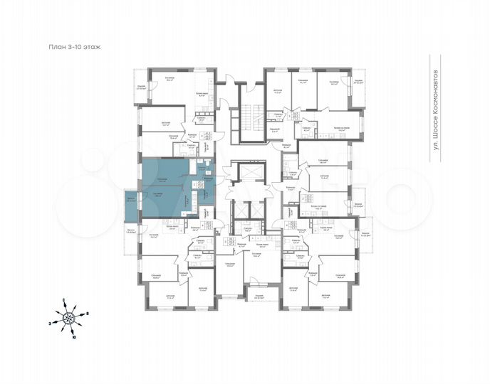 2-к. квартира, 47,3 м², 7/24 эт.