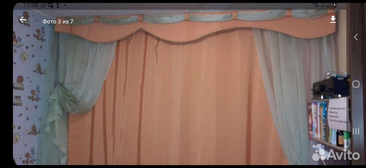 Шторы с ламбрекеном новые