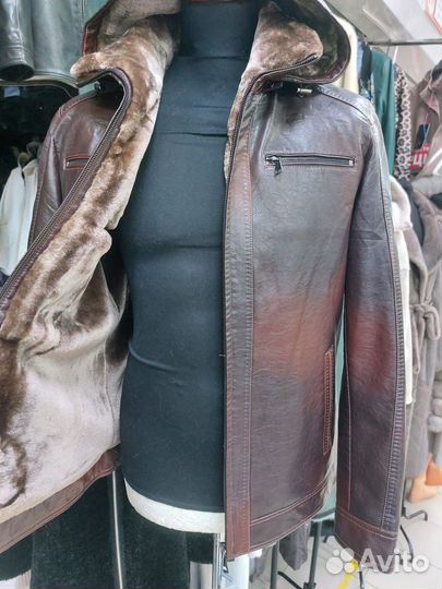 Кожаная куртка мужская
