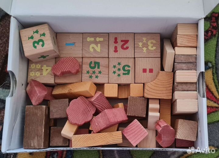 Кубики деревянные