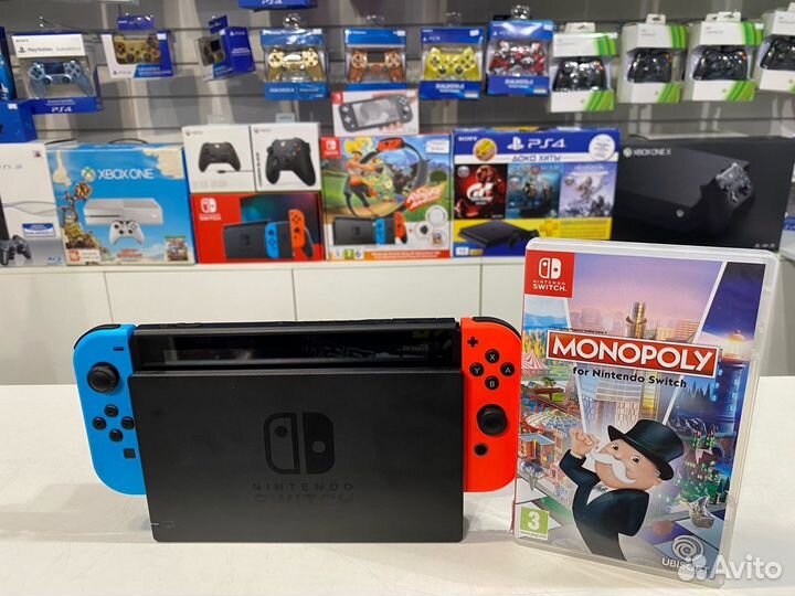 Nintendo Switch V.2 + Monopoly - oбмен