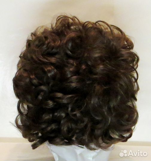 Короткий парик из натуральных волос ручной работы