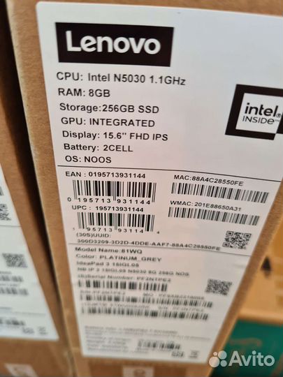 Новые.IPS. Ноутбук Lenovo IdeaPad 3.DDR 8 GB