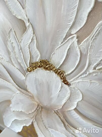 Картина с объемным цветком, 50х60 см