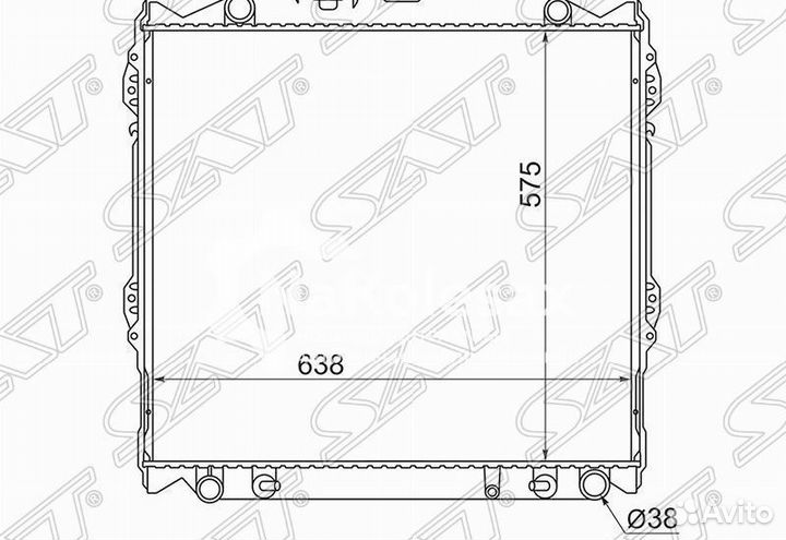 Радиатор toyota land cruiser prado/surf/4-runner K