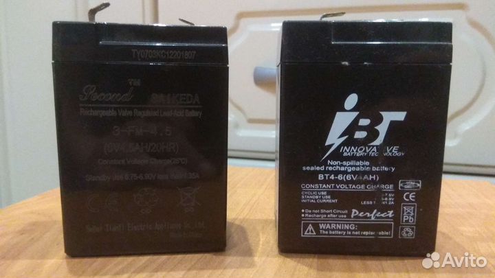 Аккумуляторы 6V для детского электротранспор