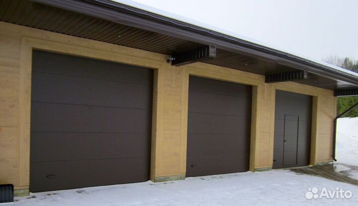 Секционные ворота под навес от