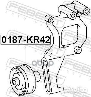 Ролик натяжной toyota land cruiser 100 0187-KR4