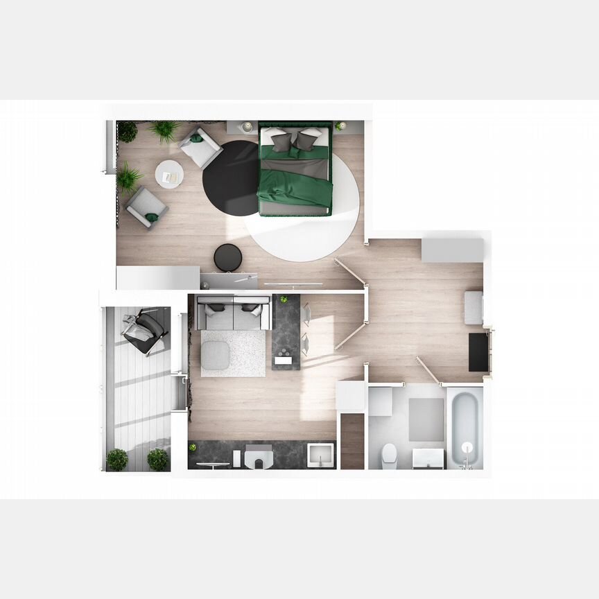 1-к. квартира, 44,5 м², 3/8 эт.