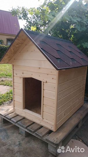 Будка утепленная с откидной крышей