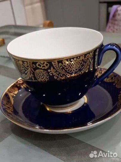 Фарфоровые Тарелки и чайные пары лфз 1988г