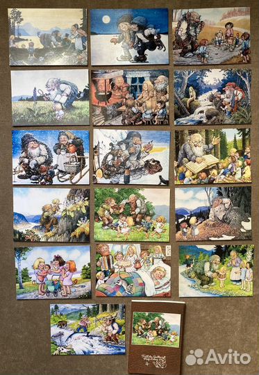 Rolf Lidberg, 5 наборов открыток с троллями