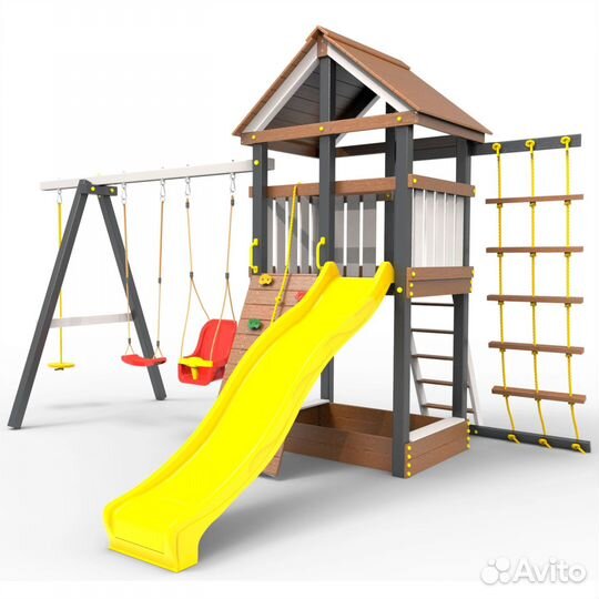 Детская площадка из дерева для дом Пикник 