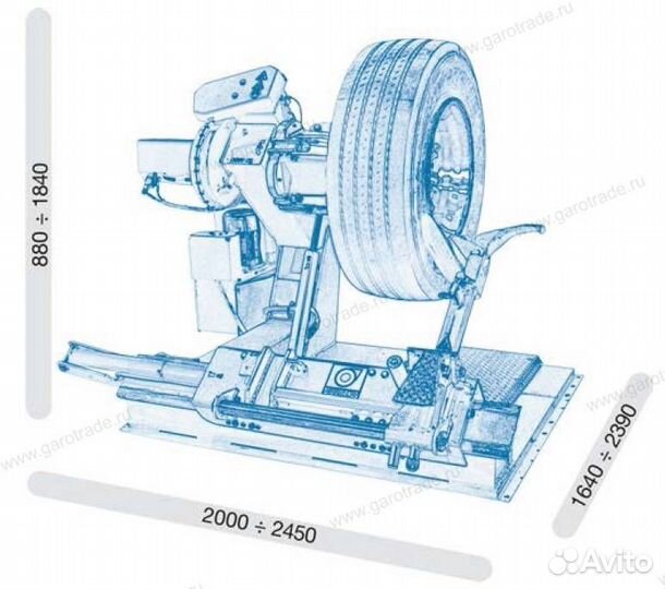 Грузовой шиномонтажный станок для колес грузовых а