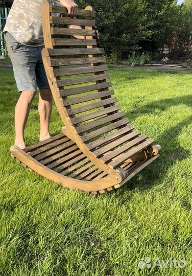 Шезлонг деревянный складной механизм