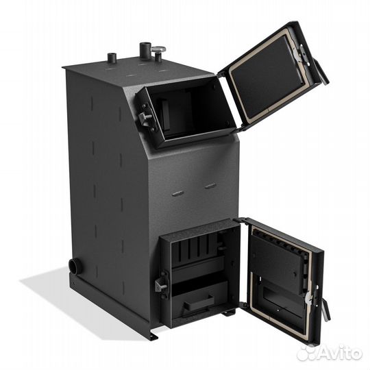 Твердотопливный котел с увеличенной топкой