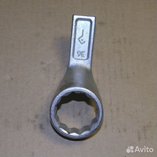 Ключ кольцевой 36 гайки рулевого пальца коленчатый