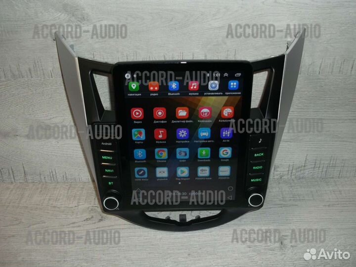 Магнитола Hyundai Solaris Android в стиле Tesla