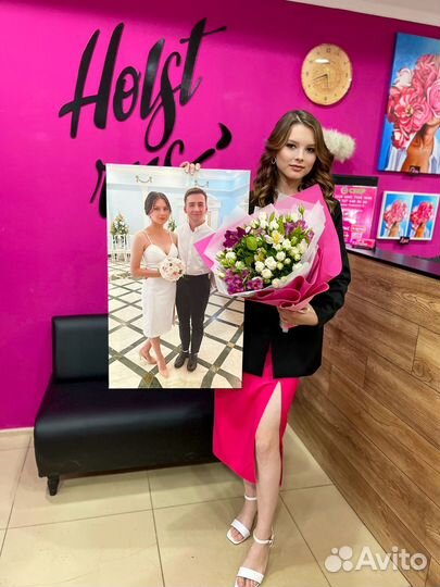 Печать на холсте, портрет по фото, подарок картина