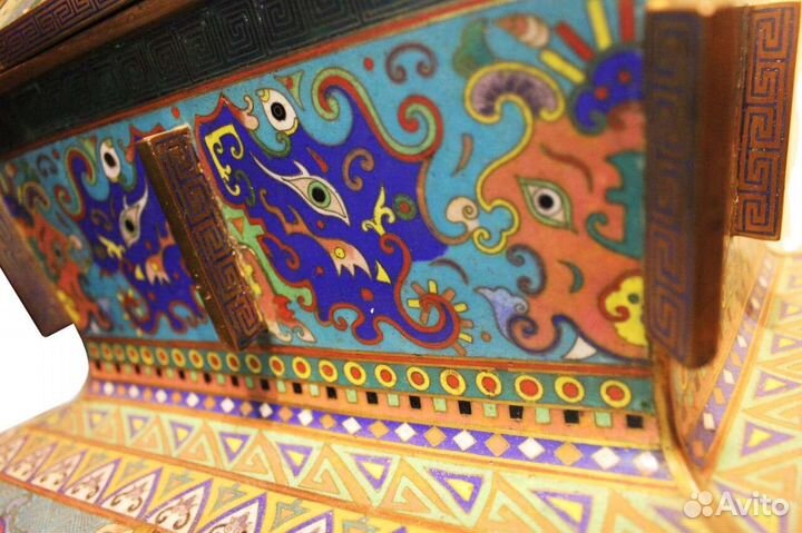 Китайский клуазонне 18-й век старинная эмаль