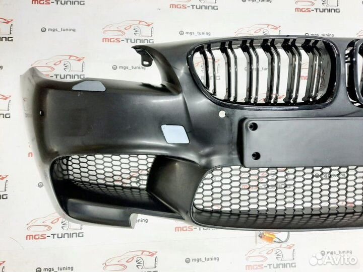 Передний бампер + ноздри в стиле М5 на BMW 5 F10