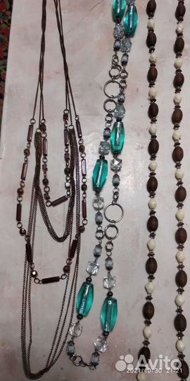 Бусы, серьги и кольца