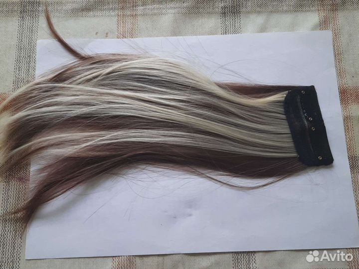 Волосы на заколках, шиньон новый