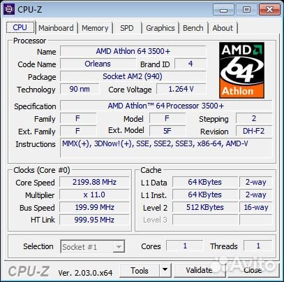 Процессор AMD Athlon 64 3500+