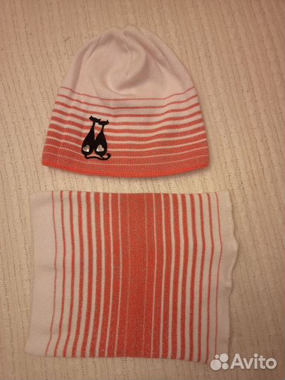 Комплект шапка и снуд для девочки