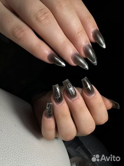 Маникюр, наращивание, crazy наращивание, гель-лак