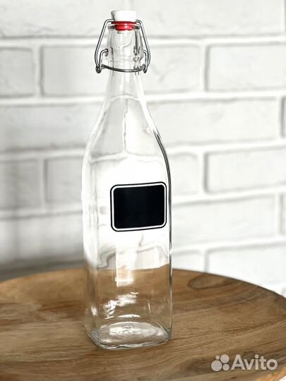 Икеа бутылка 1 л с бугельной пробкой