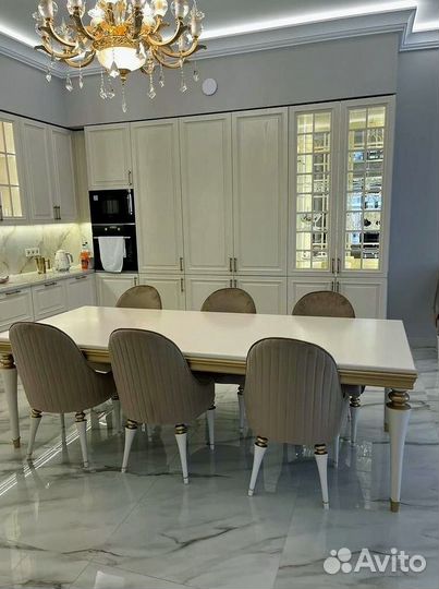 Кухонный стол и стулья комплект, стол нераздвижной