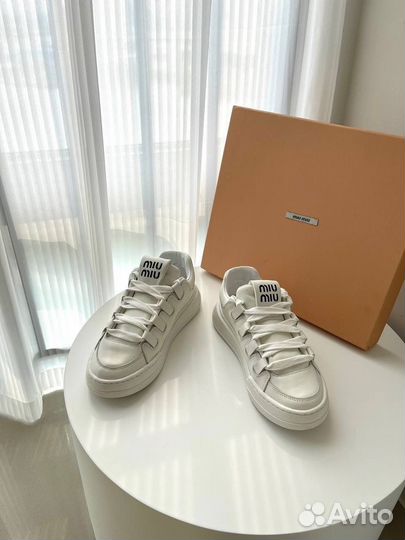 Кеды Miu Miu кожаные
