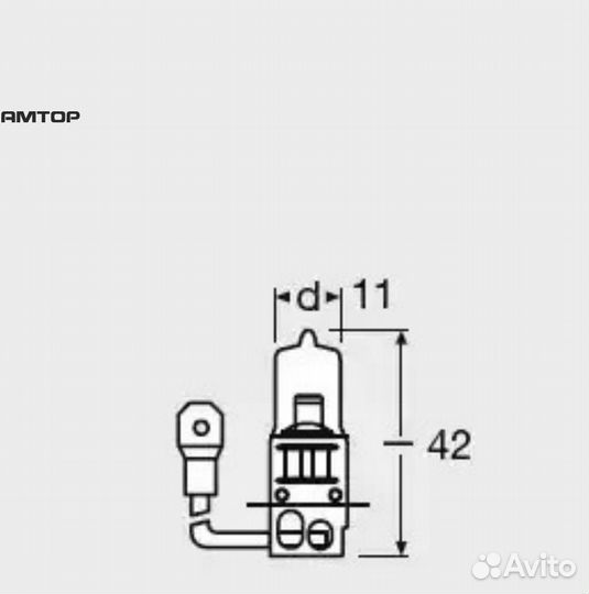 Osram 64151 Лампа галогенная H3 12V 55W 