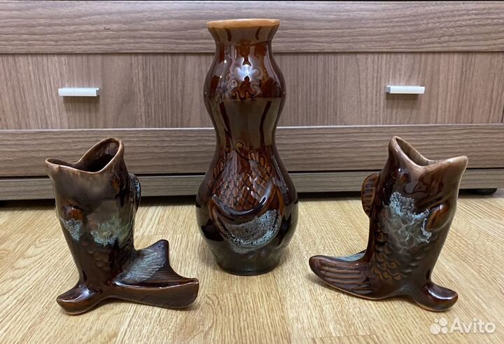 Ваза, карандашница / салфетница керамика СССР