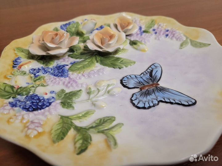 Тарелка настенная декоративная фарфор, украшение