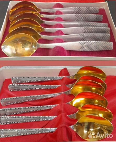 Ложки чайные мельхиоровые СССР в коробке