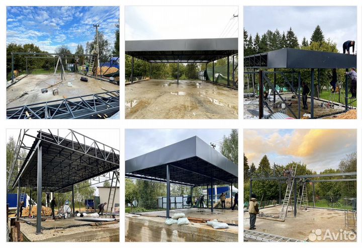 Навес для загородного дома