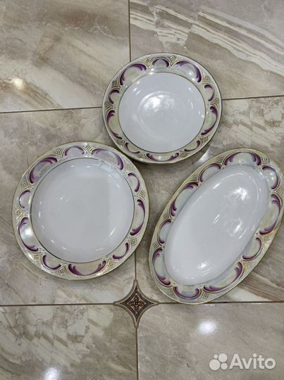 Блюдо большое круглое и овальное