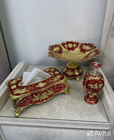 Ваза цветная мельхиор