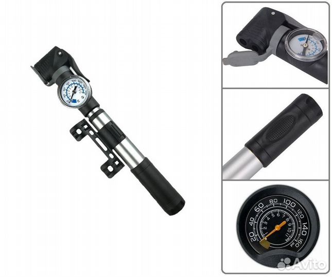 Насос компактный (ручной) BeePump алюминиевый с ма