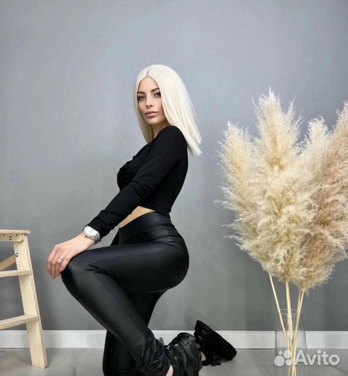 Лосины эко кожа утепленные