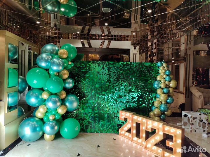 Фотозона из пайеток