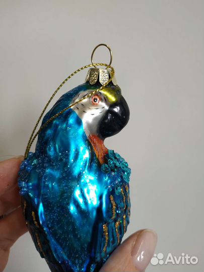 Попугай ёлочная игрушка