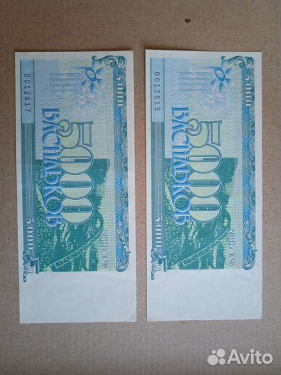 Белоруссия Банкнота 5000 васильков Витебск 1998 г