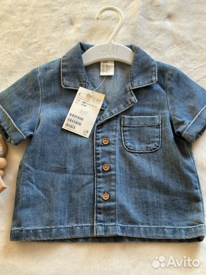 Джинсовая рубашка hm 68